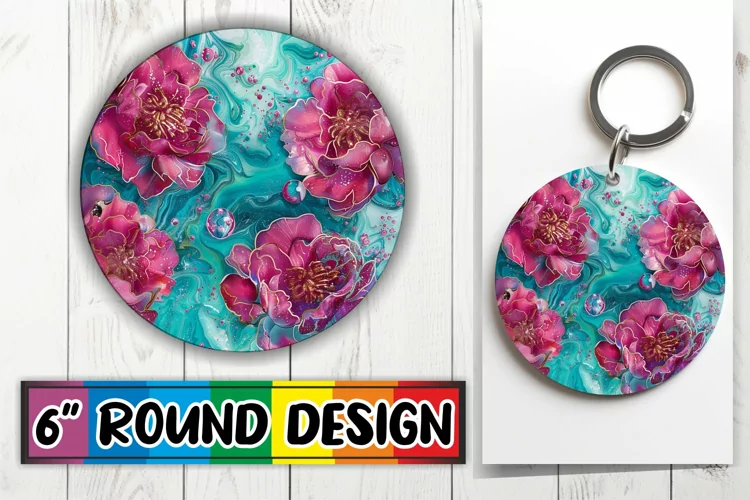 Sublimation Spring Blossom Round Design Blooming