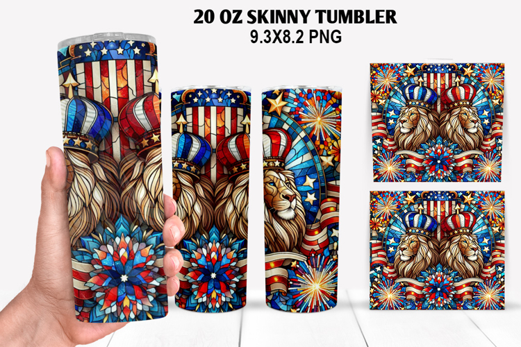 Skinny Tumbler 20oz Wrap Design,4th of july Tumbler PNG