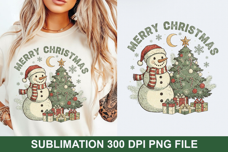 Merry Christmas Sublimation - Christmas PNG Design