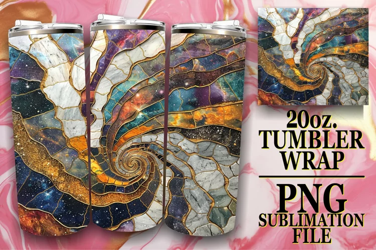 Gilded Panorama: Luxe Landscape Tumbler Wrap 20oz