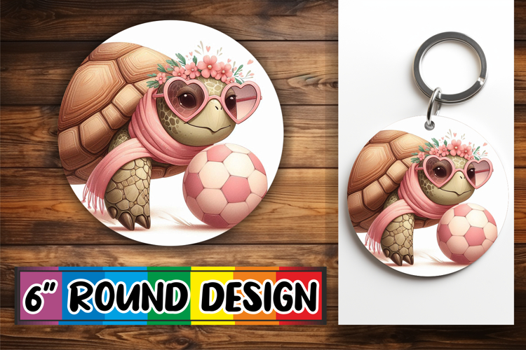 Whimsical Round Designs for Gifts, Turtle
