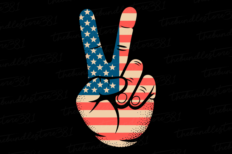 Peace Sign Silhouette Image 4