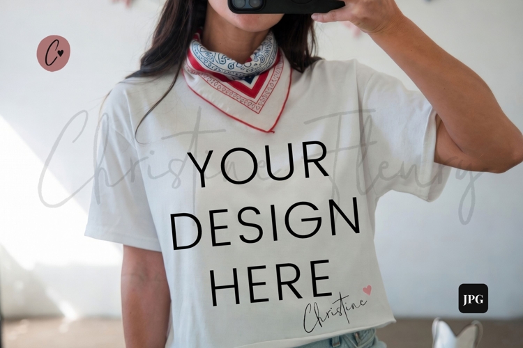 White Tshirt Mockup Image 5