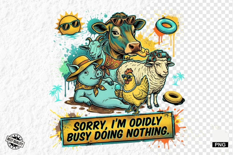 Farm Animals PNG Sublimation - Summer Animal