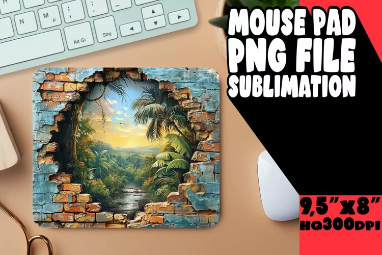 Mountain Sunrise 3D Mousepad Design Sublime Beauty