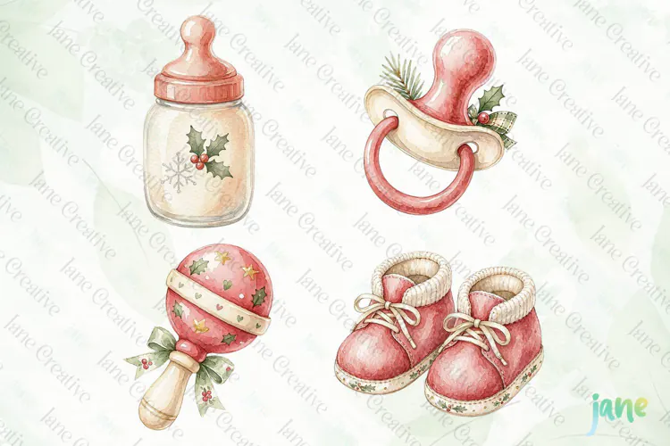 Baby Shower 1st Christmas Clipart