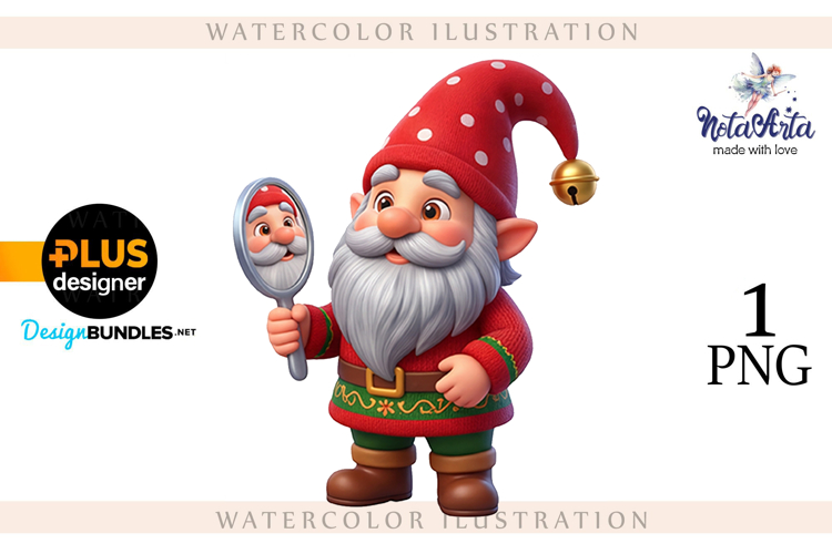 Watercolor Christmas gnomes, Christmas Gnomes