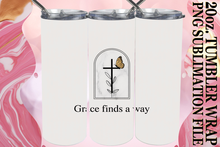 Happy hearts 20oz tumbler wrap, Religious