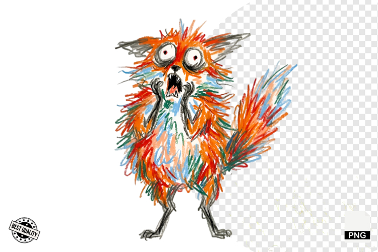 Chaotic Autumn Fox Clipart