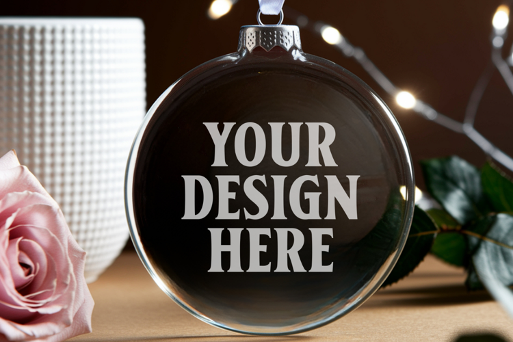 Acrylic Christmas Ornament Mockup , christmas ornament mocku