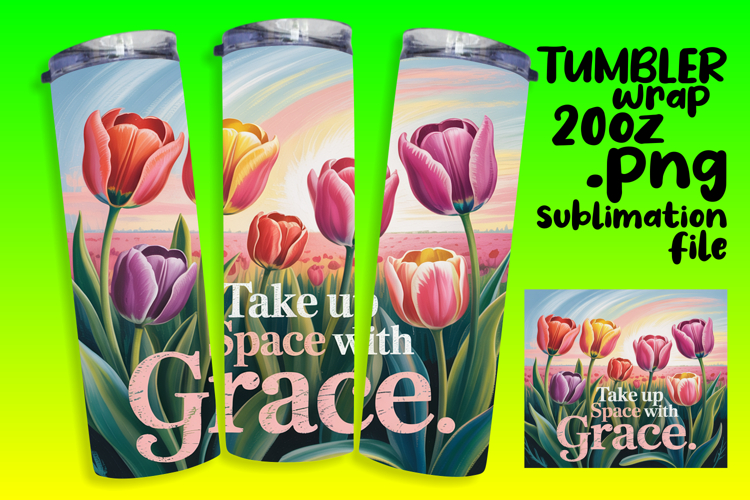 Creative 20oz Artwork for Sublimation , Girl Quote