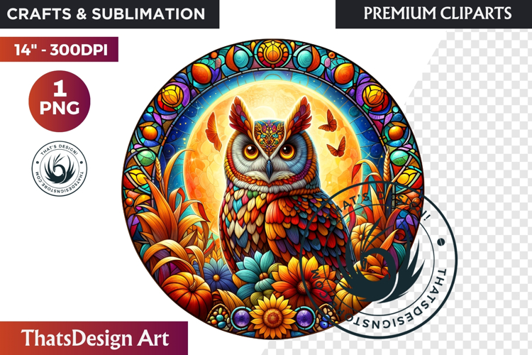 Autumn Stained Glass PNG, Fall Thanksgiving Pumpkin clipart