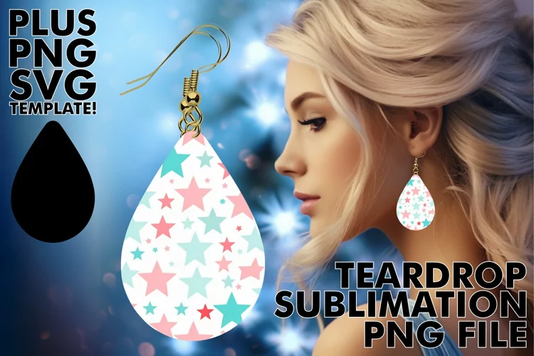 Radiant Starry Nights: Luxury Sublimation Earrings