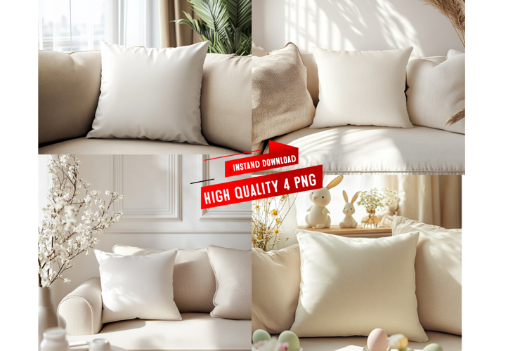 Pillow Mocku |Spring Pillow Mockup | Floral Cushion Mockup