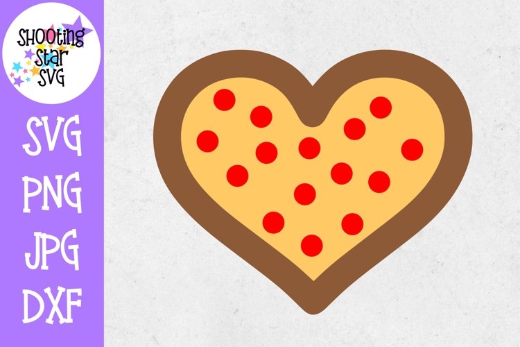 Pizza Heart - Pizza Lover - Children's SVG example image 1