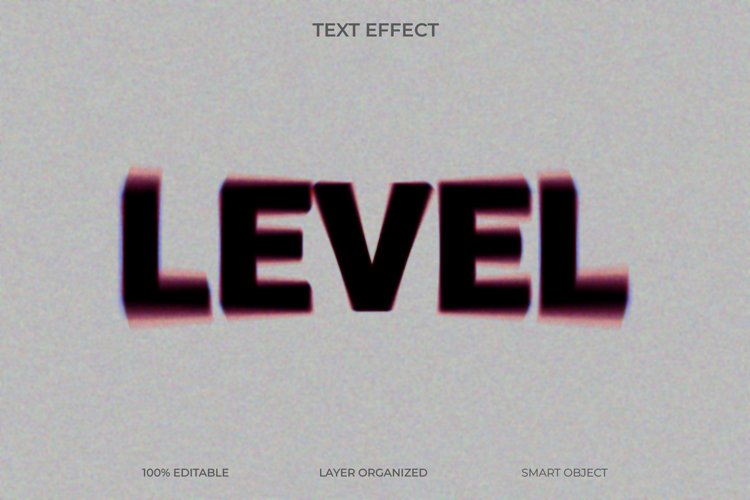 Level Editable Text Effect Style example image 1