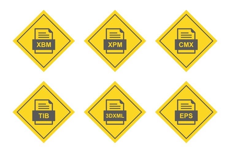 Set Of File Formats Icons
