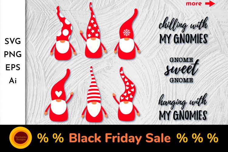 Valentine's Gnome. SVG. Gnome bundle. Gnome quotes SVG example image 1
