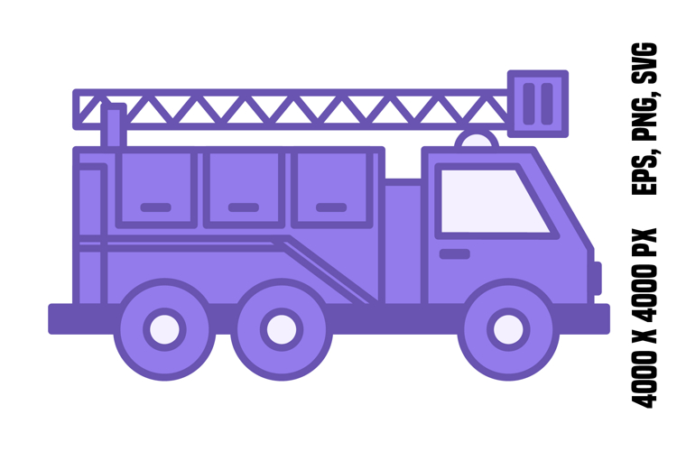 Colored Fire Truck Icon