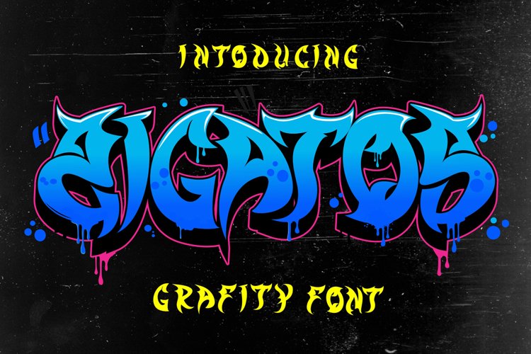 Zigatos - Grafity Font example image 1