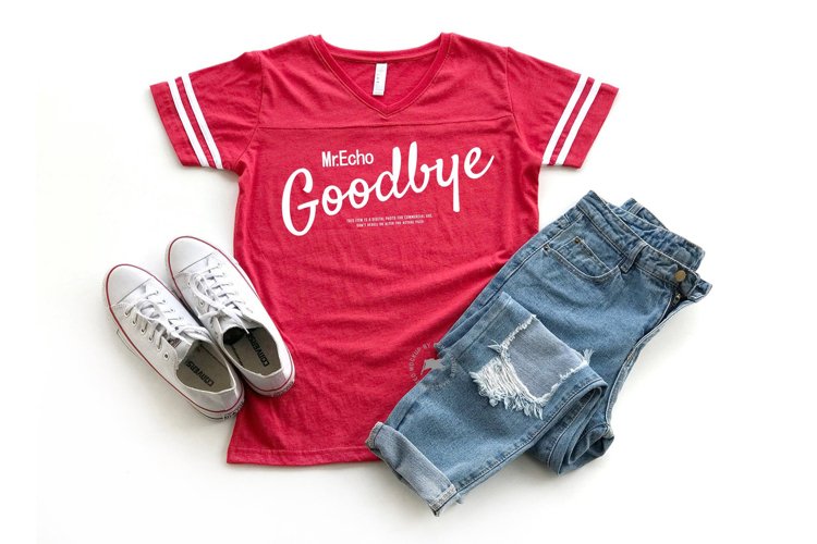 Valentine shirt Mockup - LAT 3537 Red example image 1