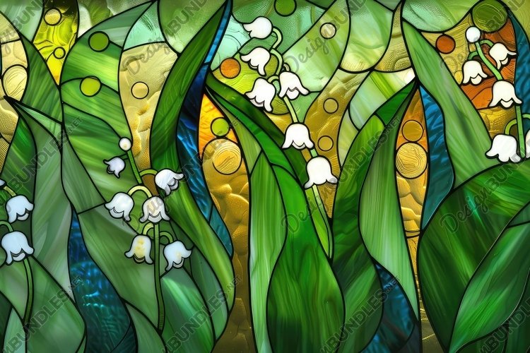 Vibrant Lily Leaves Background Wallpaper example image 1