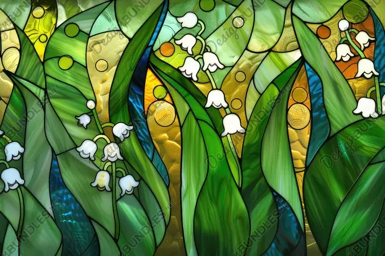Vibrant Lily Leaves Background Wallpaper