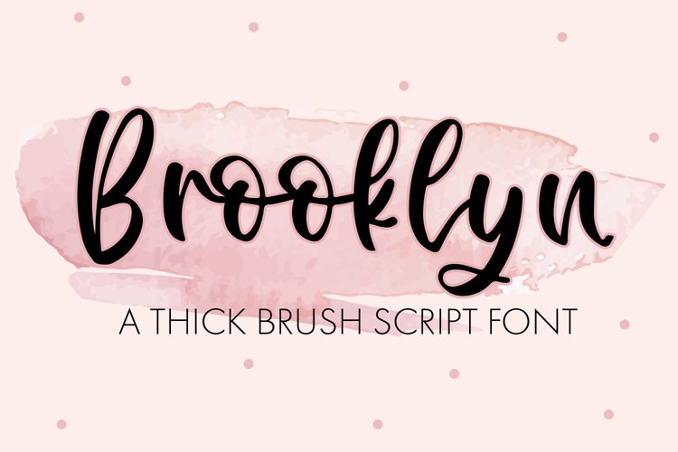 Brooklyn - A Thick Brush Script example image 1