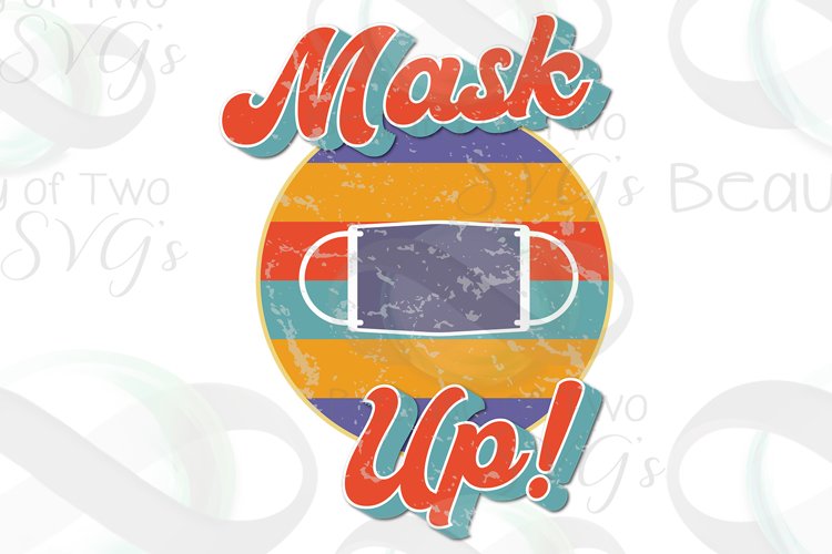 Wear a Mask png, Mask Up Vintage Distressed Sublimation png example image 1