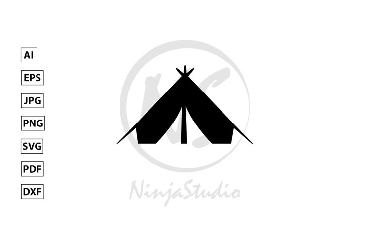 Tent Icon In Flat Style Vector example image 1