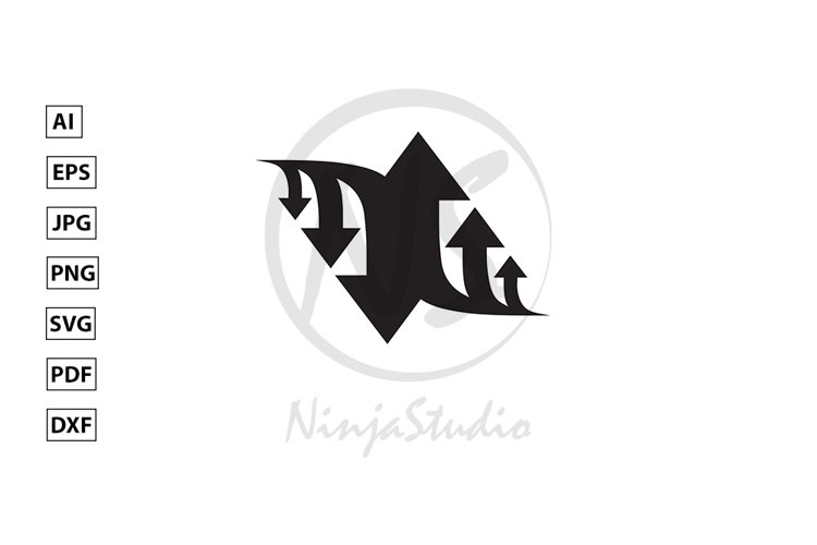 Three Arrow Sign Direction Two way example image 1