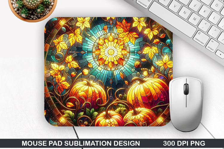 Pumpkin Mouse Pad Sublimation, Halloween Mouse Pad PNG