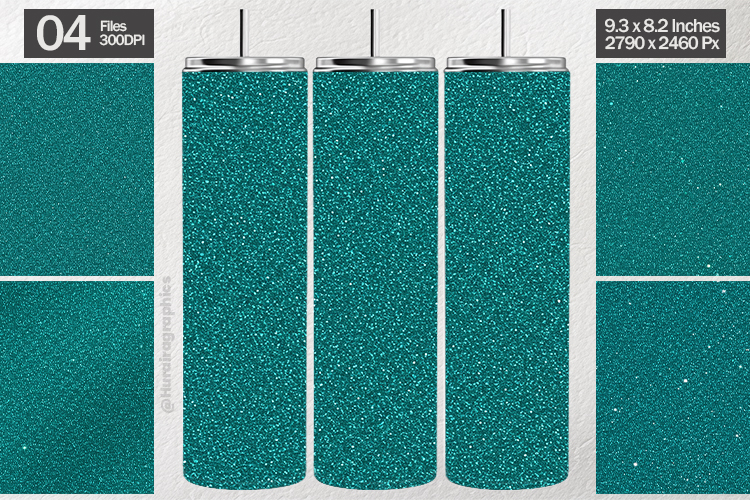 Teal Glitter Tumbler Wrap| Tumbler Sublimation