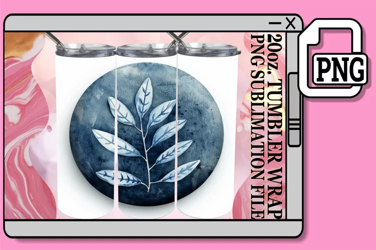 Denim Flower Tumbler Sublimation Spring 20oz