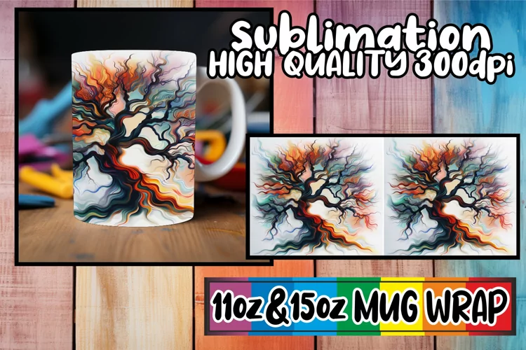 Spring Breeze Mug Sublimation Wrap - Sublimation 11oz 15oz