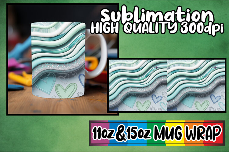 Serene evenings sublimation mug wrap, Pattern example image 1