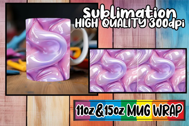 Abstract Puff Paradise: Vibrant Mug Art 11oz/15oz