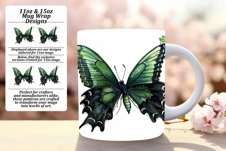 Butterfly Blossoms: Spring Mug Ensemble - 11oz & 15oz