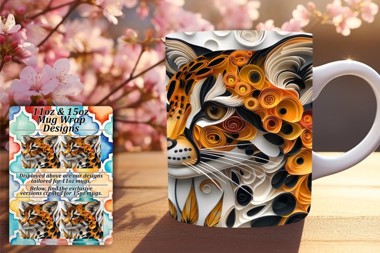 Kitty Kaleidoscope: Sublimation Cat Lover Mug - 3D Design