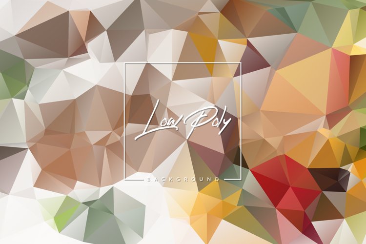 Low poly banner with geometric triangle shapes background example image 1