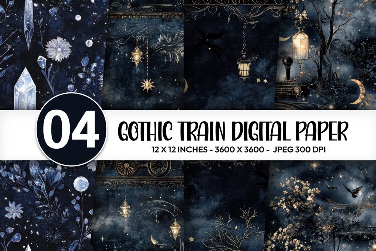 Gothic Train Digital Paper example image 1