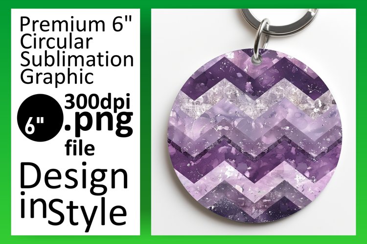 Shimmering Glitter Stripe Round Design Art