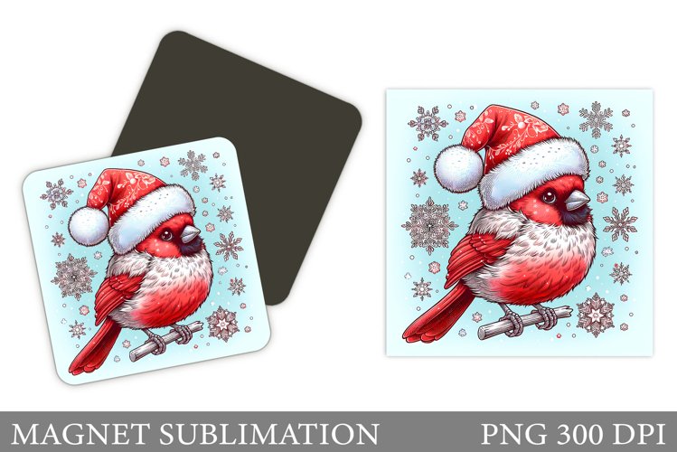 Cardinal Magnet Design. Christmas Magnet Sublimation example image 1
