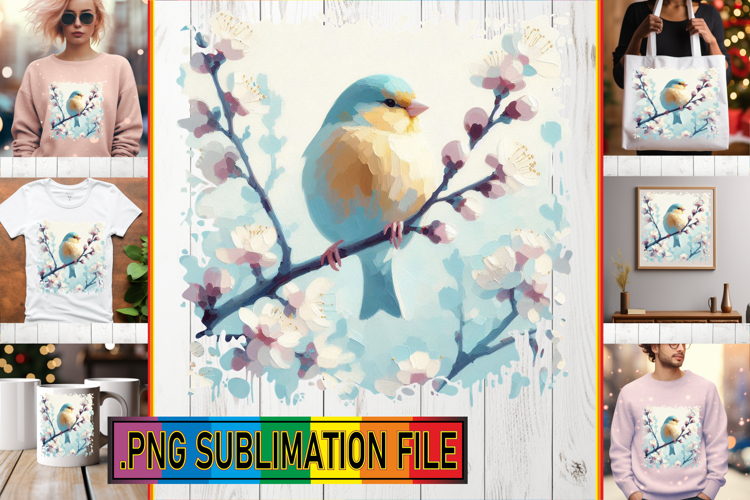 Whimsical PNG TSHIRT Gift Ideas, Birds