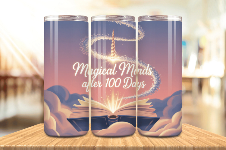 100 Days Of School Tumbler wrap, Teacher Day 20oz Tumbler