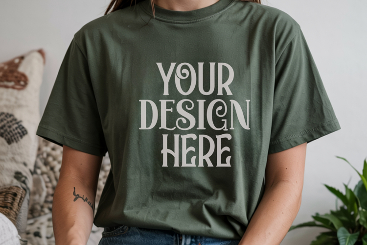 Moss Comfort Colors 1717 Christmas Mockup, CC 1717Comfort Co