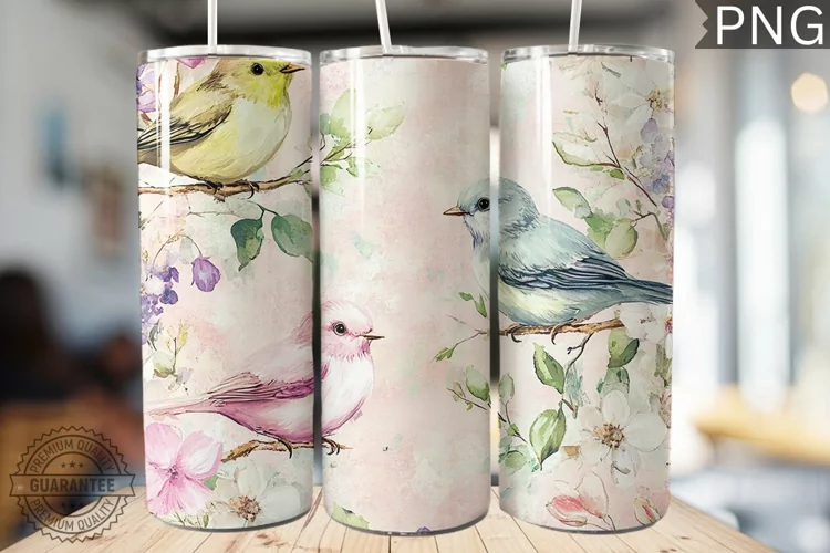 Spring Easter Tumbler Wrap - High Quality 300 Dpi