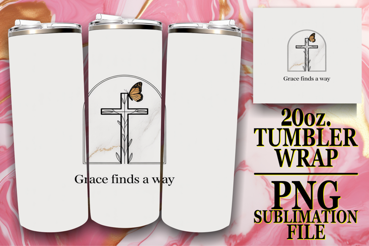 Serene reflections 20oz tumbler wrap, Religious
