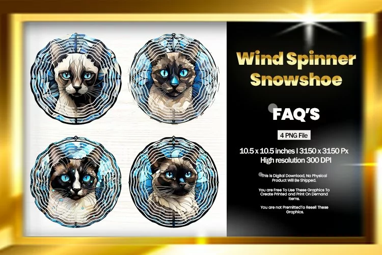 Snowshoe Wind Spinner Sublimation - 04 Variation