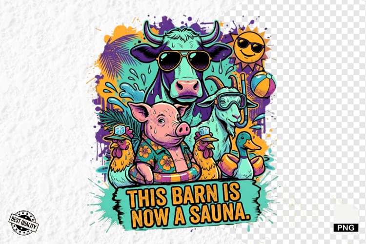 Farm Animals PNG Sublimation - Summer Animal